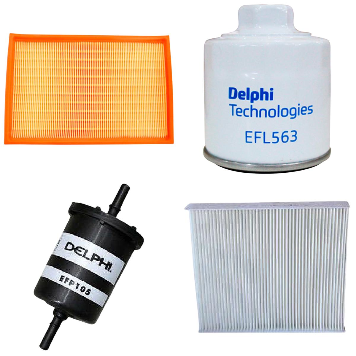 Kit Filtros Óleo Ar Comb A/C - Delphi - CKF10022/EFA965/EFL563/EFP105 - (1)