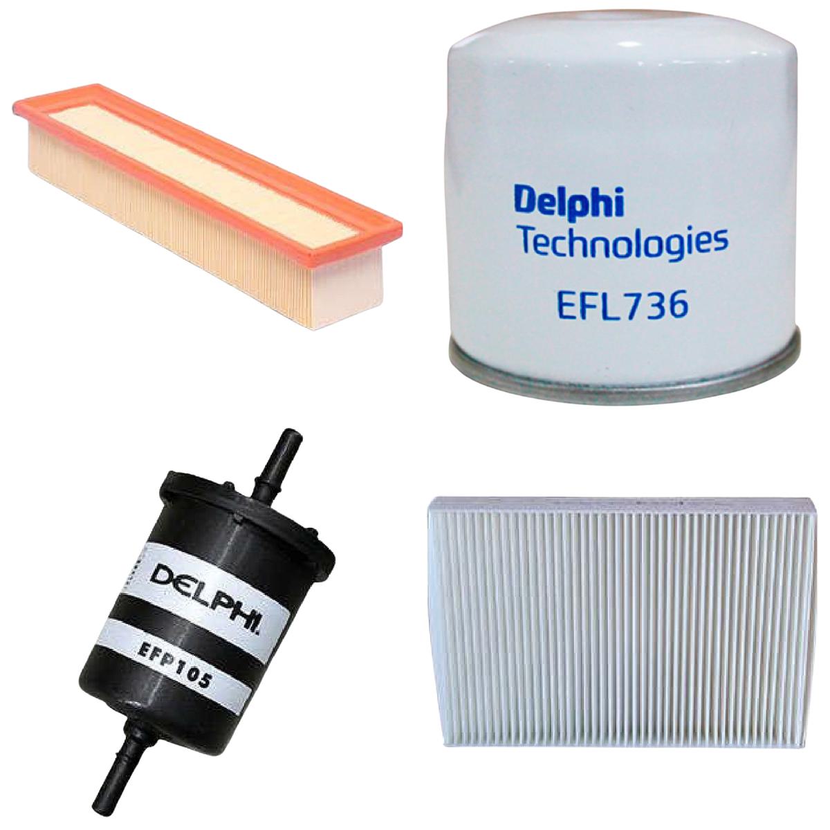 Kit Filtros Óleo Ar Comb A/C - Delphi - EFA970/EFL736/EFP105/TSP0325034 - (1)