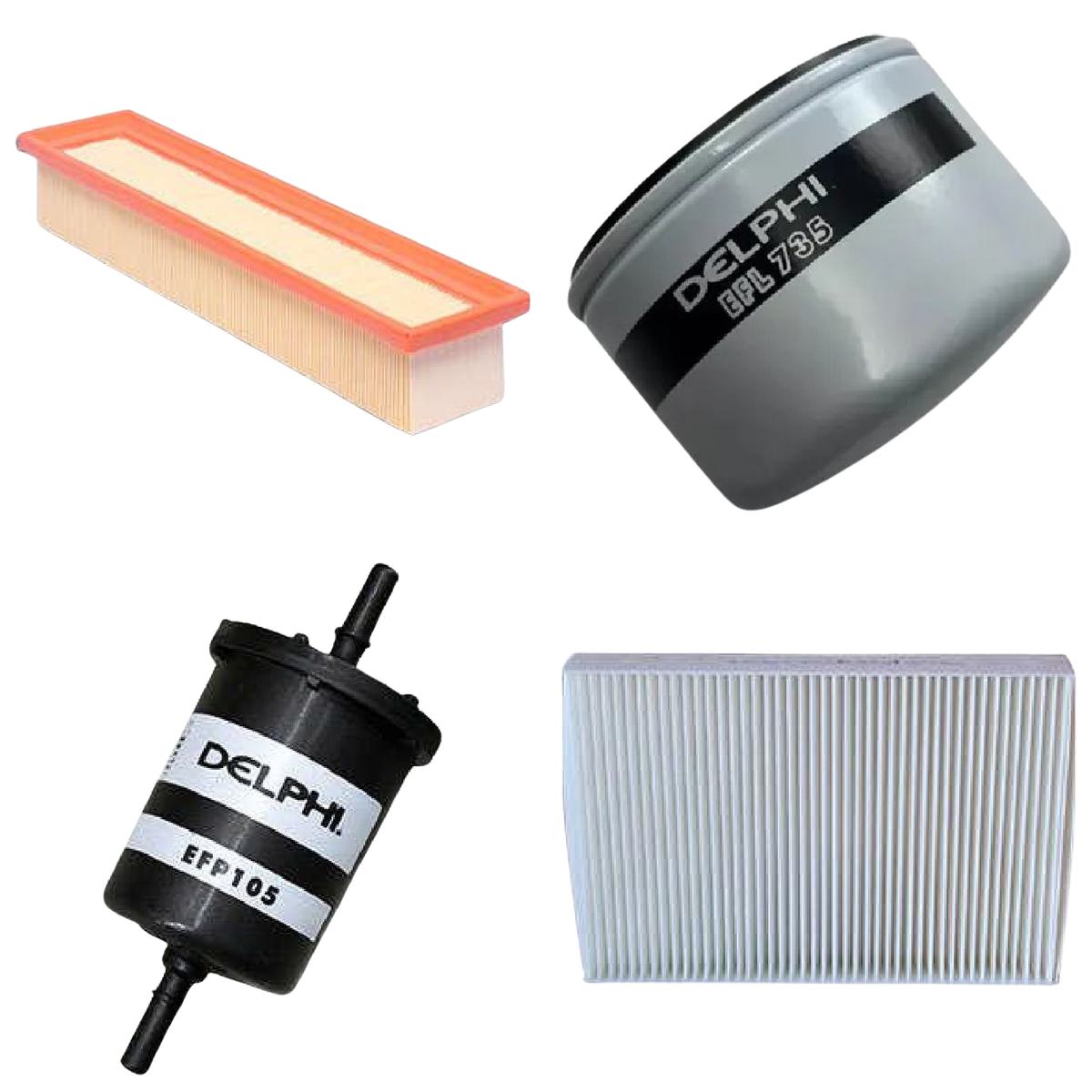 Kit Filtros Óleo Ar Comb A/C - Delphi - EFA970/EFL735/EFP105/TSP0325034 - (1)