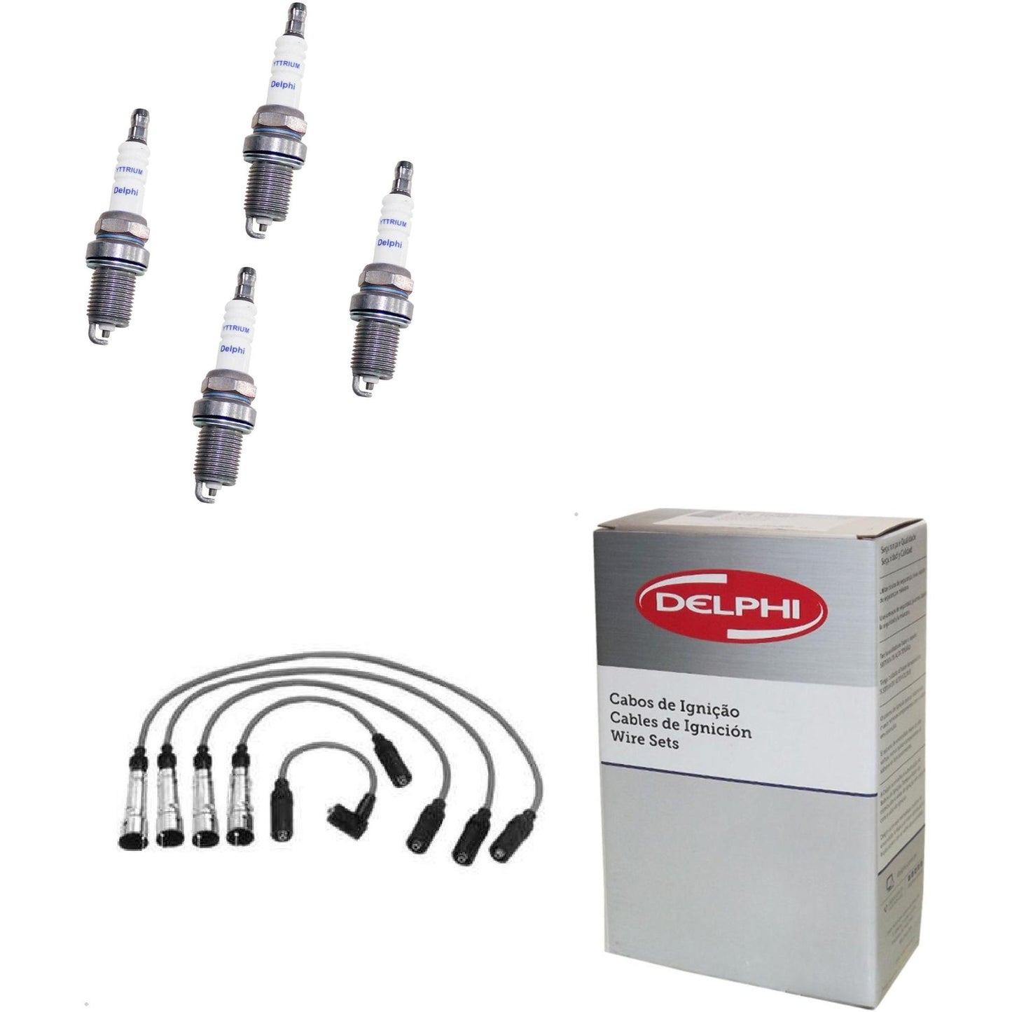 Kit Cabo Vela de Ignição Yttrium - Delphi - XH40009/XS10073 - (1)