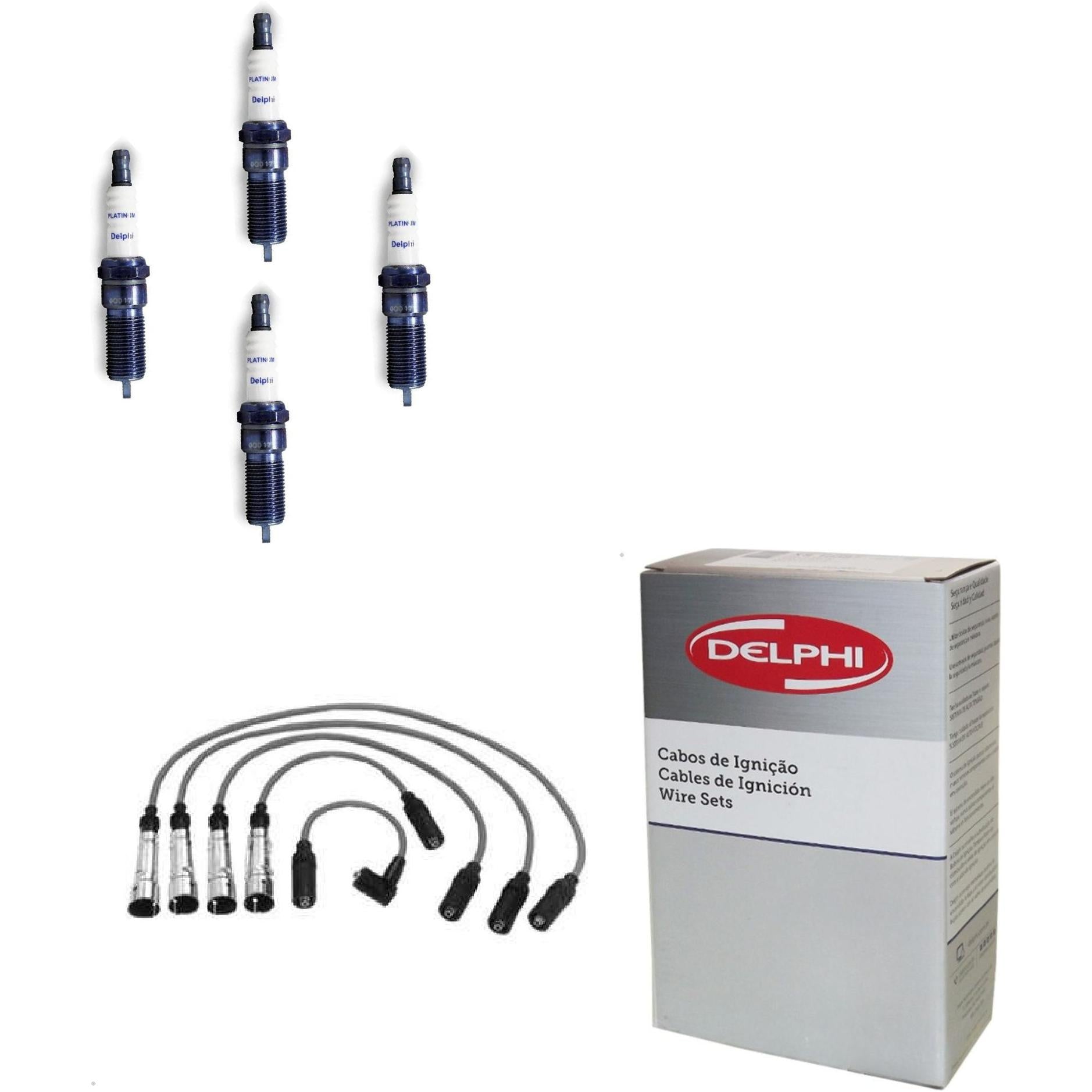 Kit Cabo Vela de Ignição Platinum - Delphi - XH50012/XS10073 - (1)