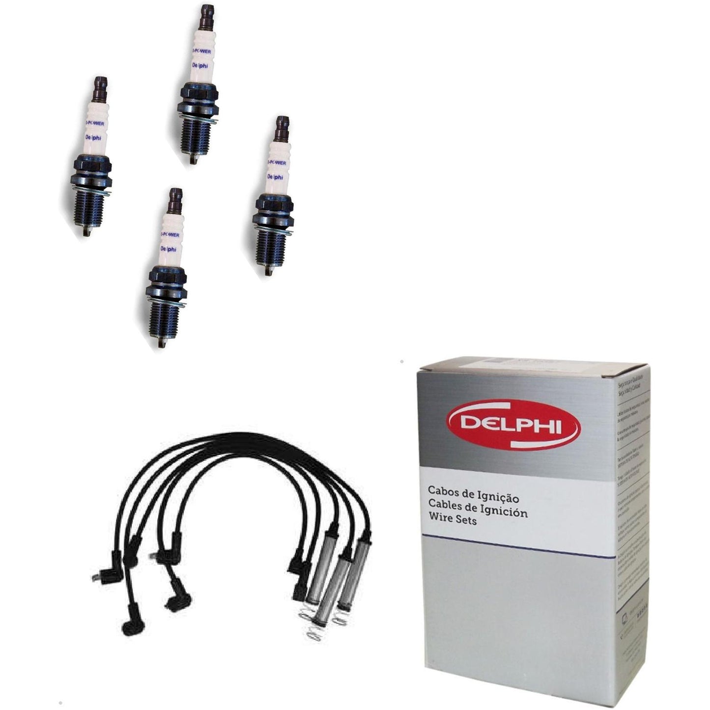 Kit Cabo e Vela de Ignição D-Power - Delphi - XH70038 - (1)