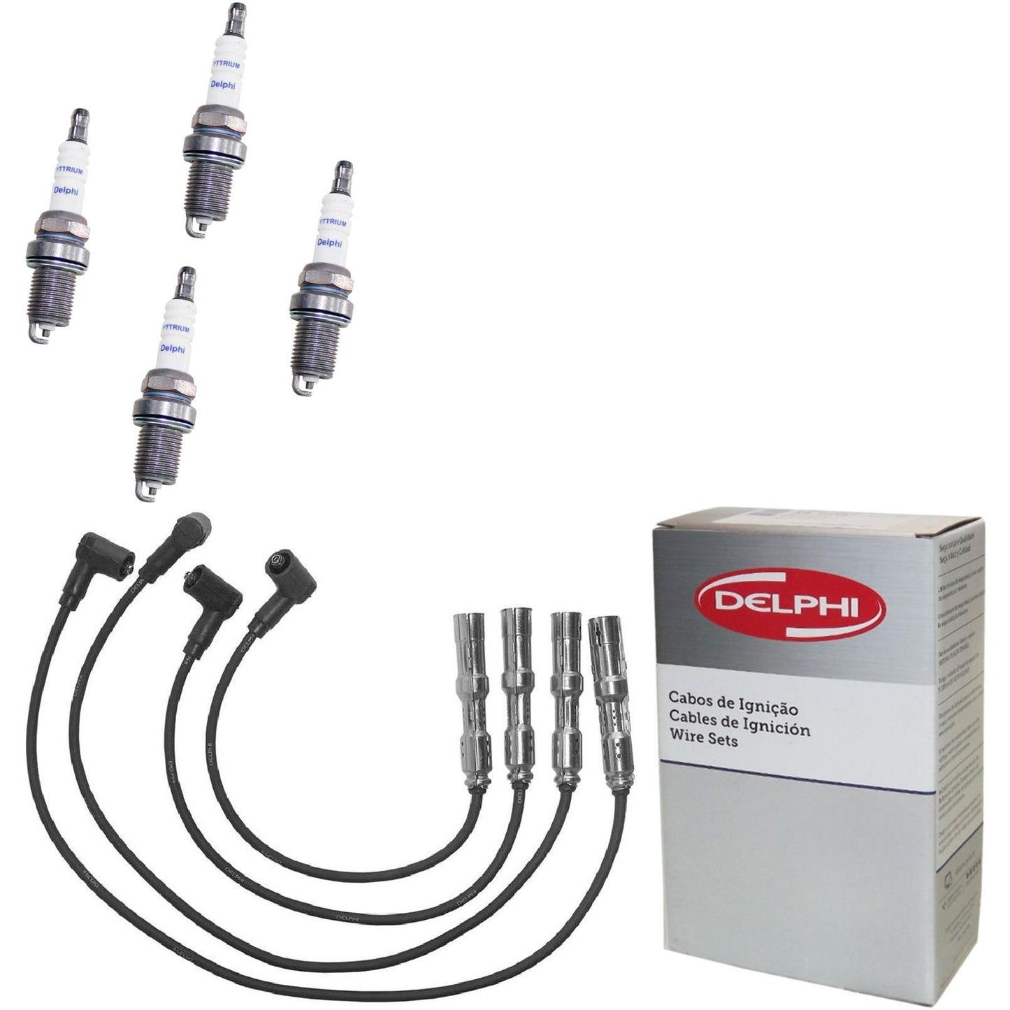 Kit Cabo Vela de Ignição Yttrium - Delphi - XH40008/XS10554 - (1)