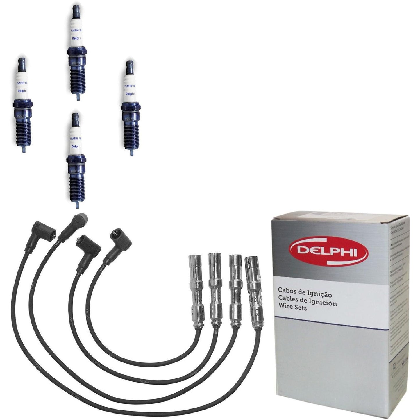 Kit Cabo Vela de Ignição Platinum - Delphi - XH50012/XS10554 - (1)