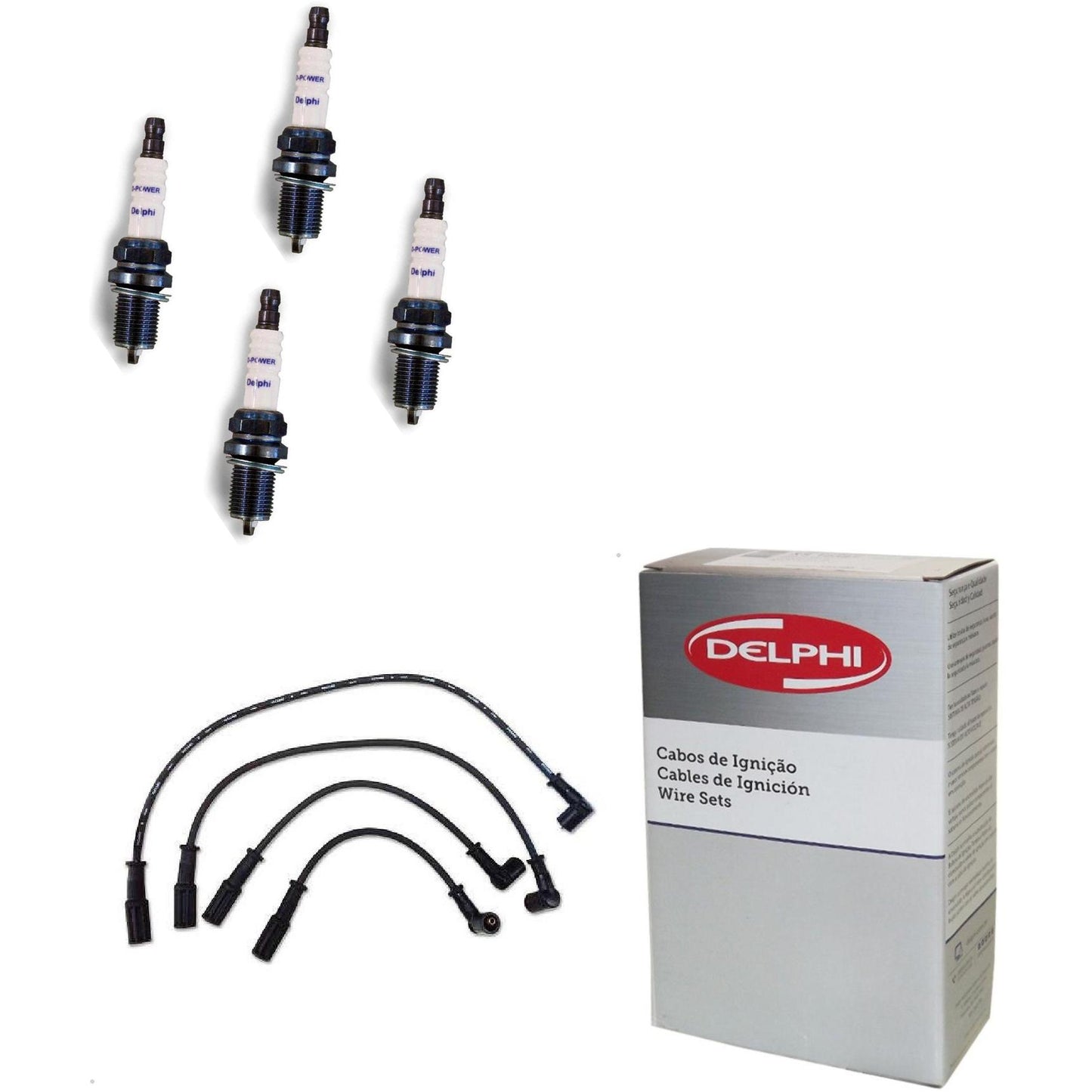 Kit Cabo e Vela de Ignição D-Power - Delphi - XH70048 - (1)