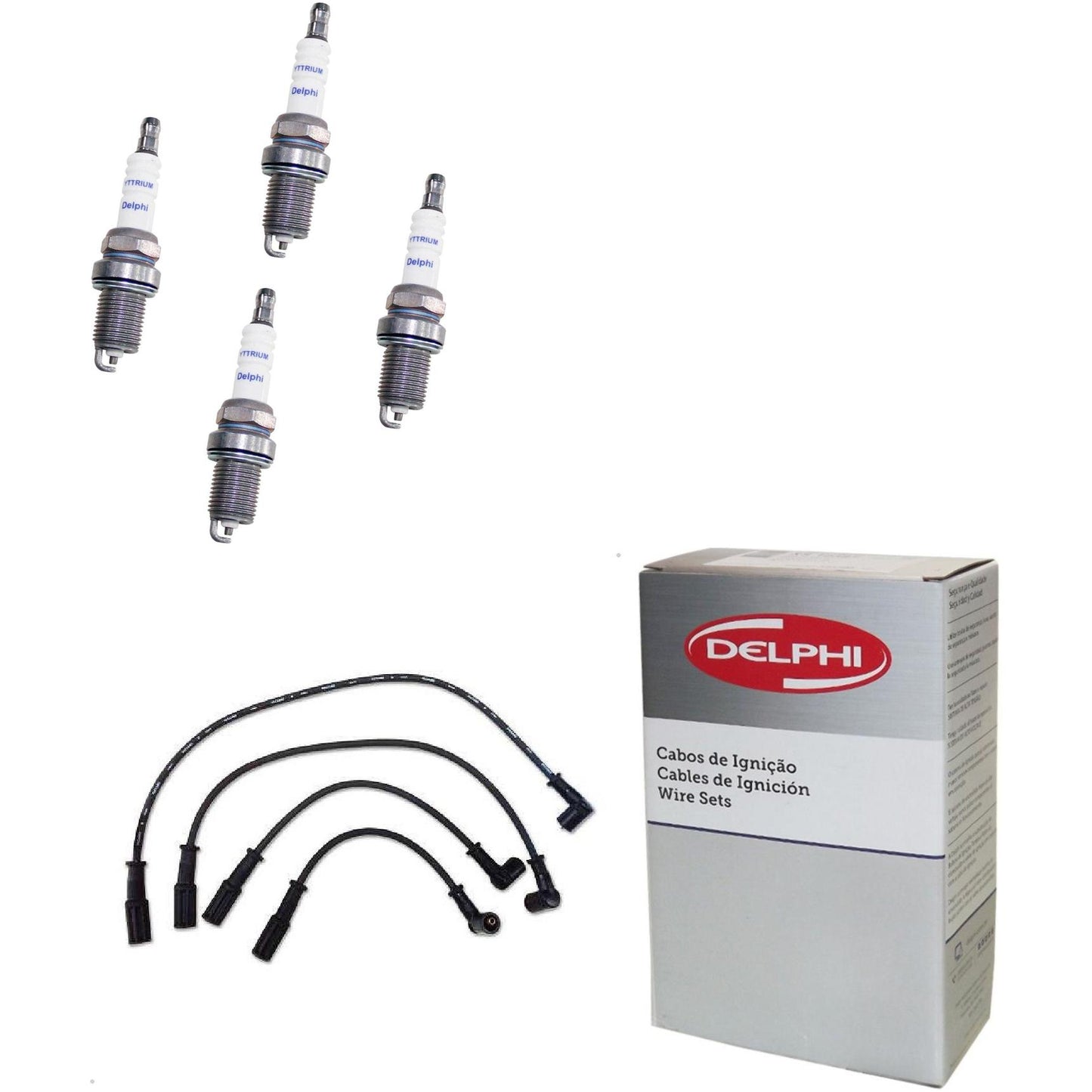 Kit Cabo Vela de Ignição Yttrium - Delphi - XH40006/XS10642 - (1)