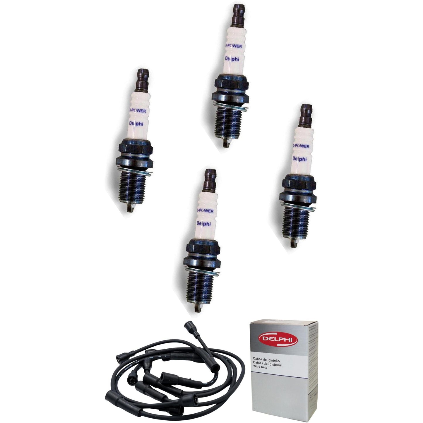 Kit Cabo + 4 Velas de Ignição D-Power - Delphi - XH70035/XS10106 - (1)