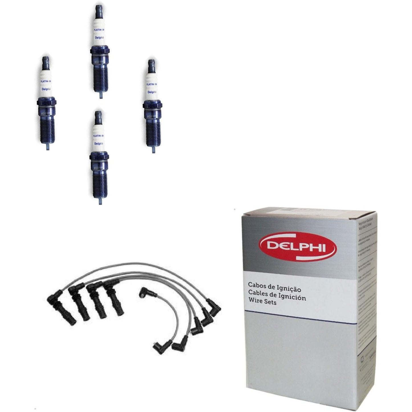 Kit Cabo Vela de Ignição Platinum - Delphi - XH50004/XS10067 - (1)
