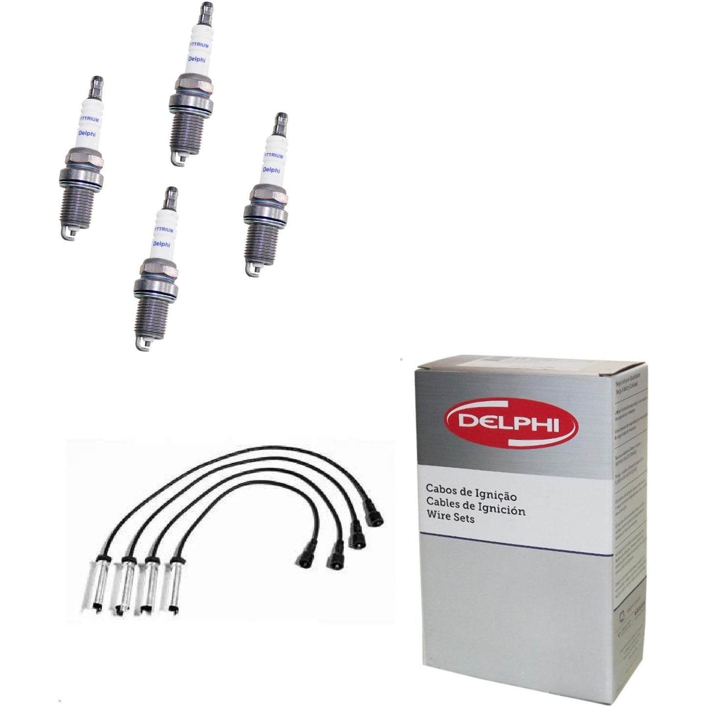 Kit Cabo e Vela de Ignição Yttrium - Delphi - XH40003 - (1)