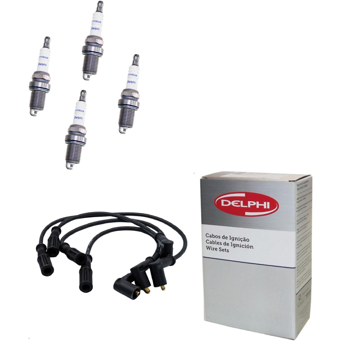 Kit Cabo Vela de Ignição Yttrium - Delphi - XH40008/XS10584 - (1)
