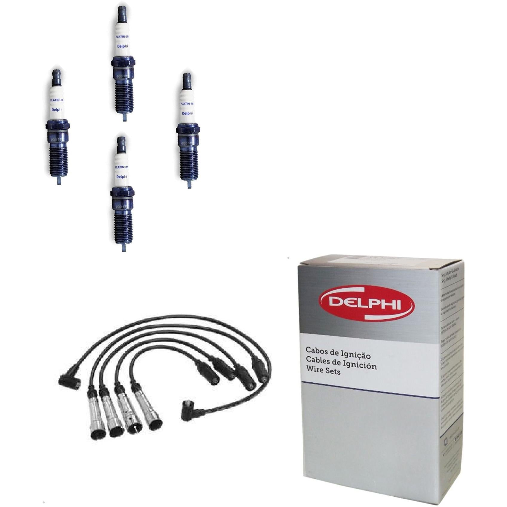 Kit Cabo Vela de Ignição Platinum - Delphi - XH50012/XS10081 - (1)