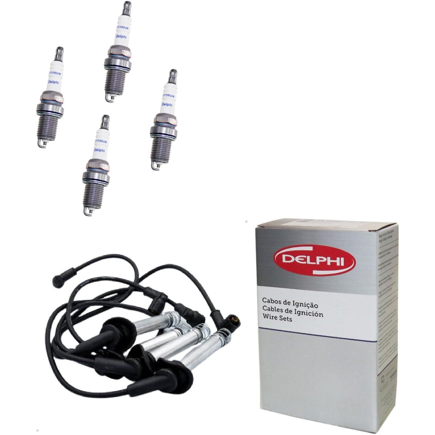 Kit Cabo e Vela de Ignição Yttrium - Delphi - XH40007/XS10152 - (1)