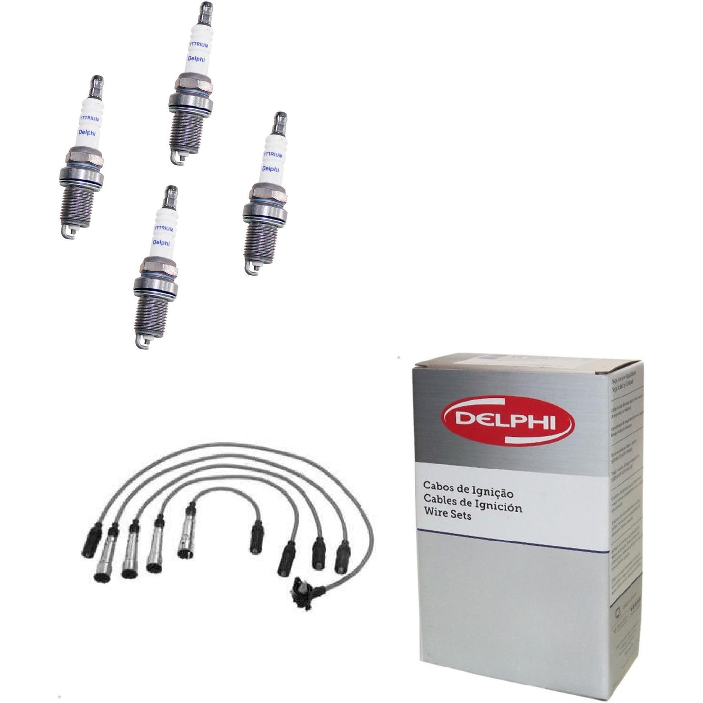 Kit Cabo Vela de Ignição Yttrium - Delphi - XH40005/XS10087 - (1)