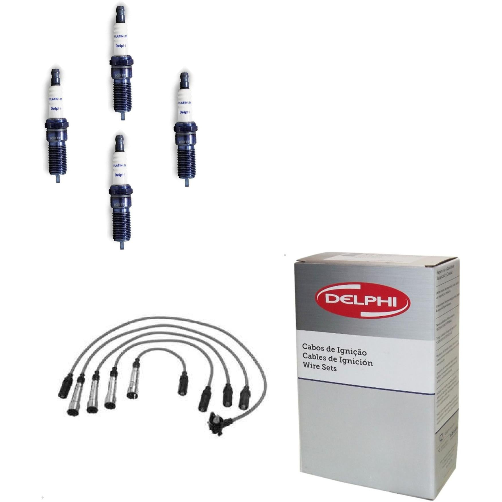 Kit Cabo e Vela de Ignição Platinum - Delphi - XH50007 - (1)