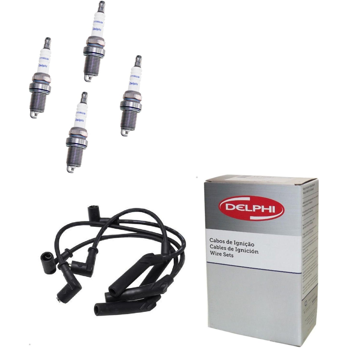 Kit Cabo e Vela de Ignição Yttrium - Delphi - XH40007/XS10656 - (1)