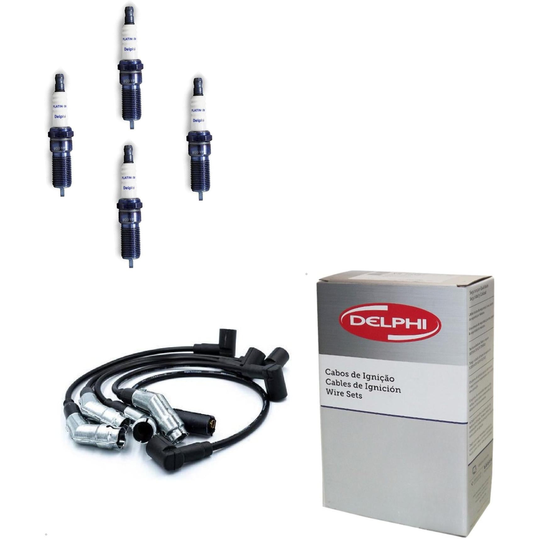 Kit Cabo e Vela de Ignição Platinum - Delphi - XH50007/XS10124 - (1)