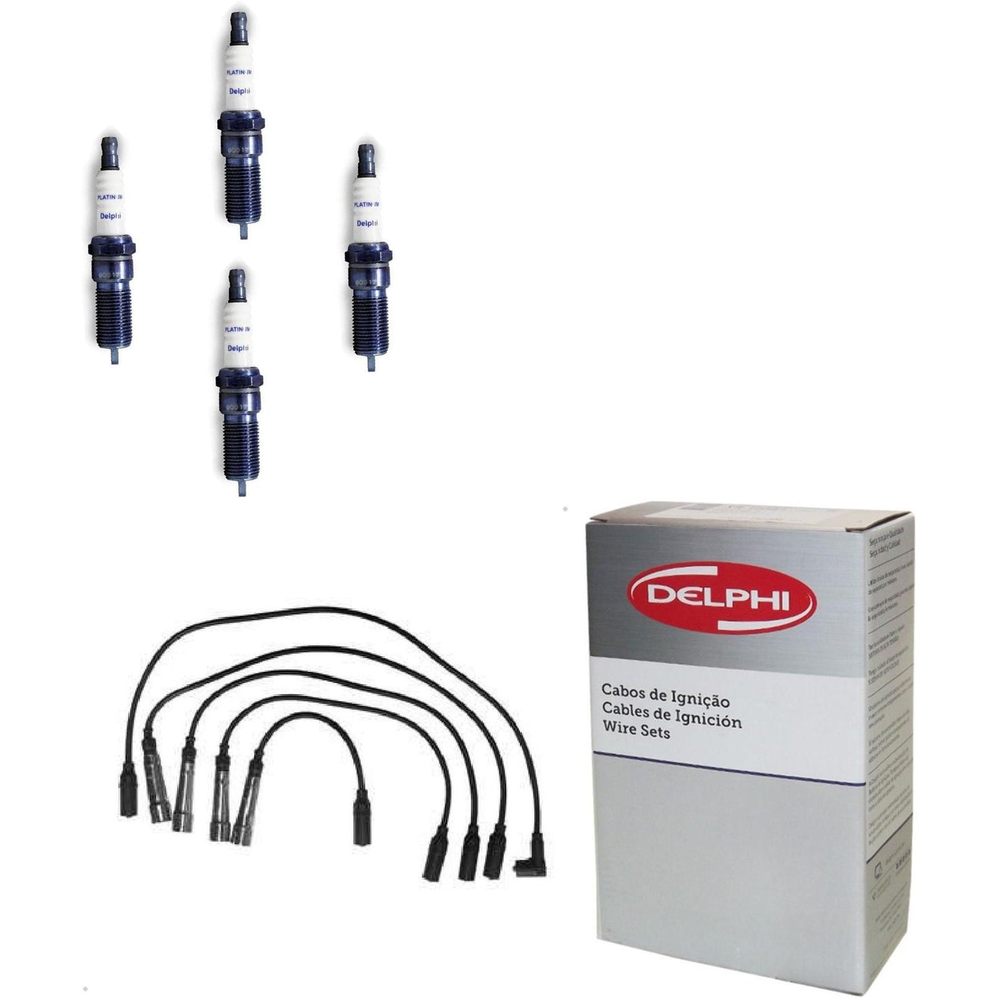 Kit Cabo Vela de Ignição Platinum - Delphi - XH50012/XS10557 - (1)