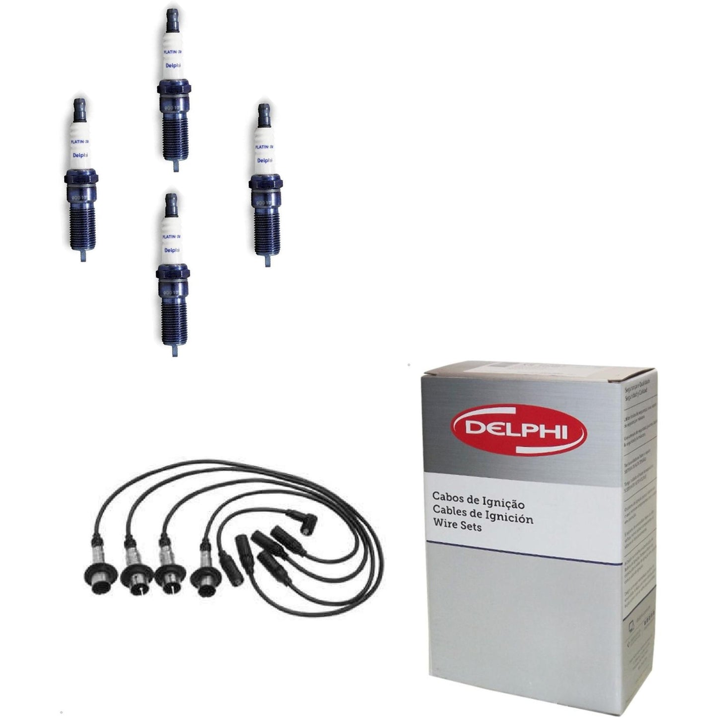 Kit Cabo Vela de Ignição Platinum - Delphi - XH50012/XS10085 - (1)