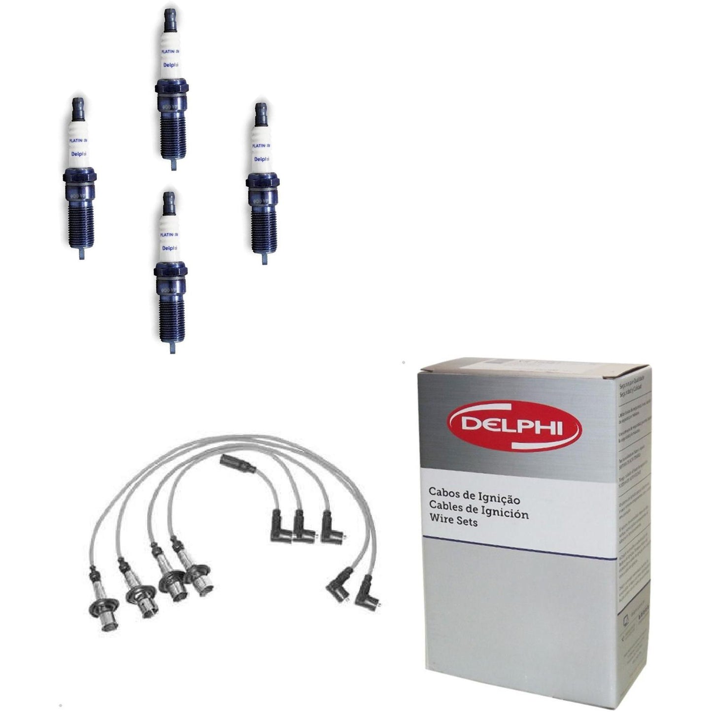 Kit Cabo Vela de Ignição Platinum - Delphi - XH50012/XS10086 - (1)