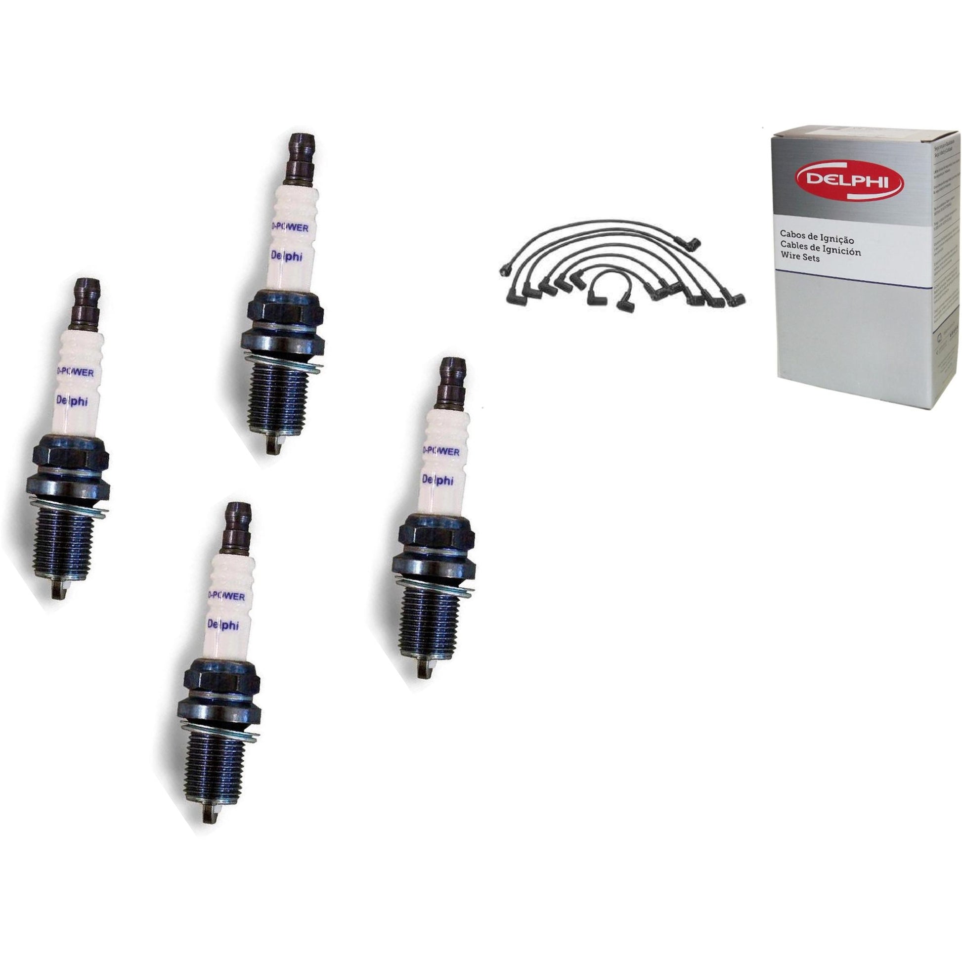 Kit Cabo + 4 Velas de Ignição D-Power - Delphi - XH70037/XS10093 - (1)