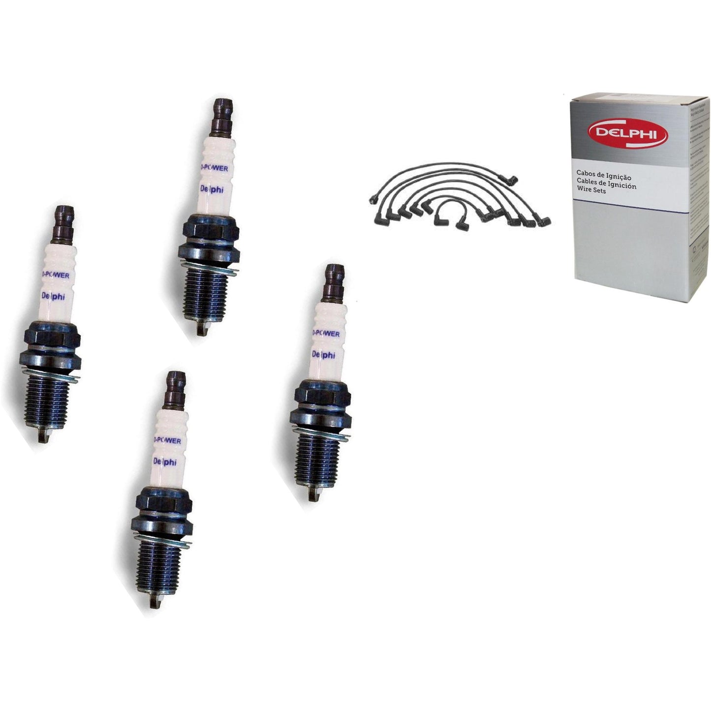 Kit Cabo + 4 Velas de Ignição D-Power - Delphi - XH70038/XS10093 - (1)