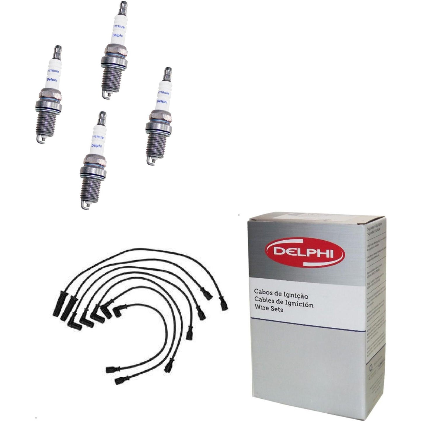 Kit Cabo Vela de Ignição Yttrium - Delphi - XH40008/XS10552 - (1)