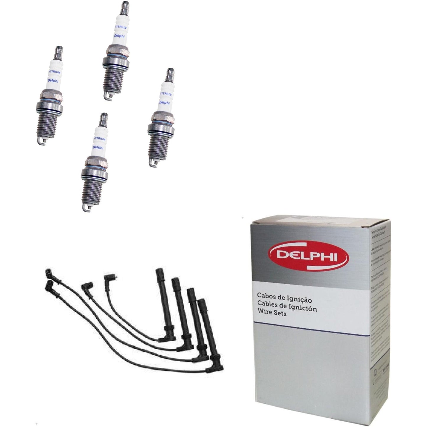 Kit Cabo Vela de Ignição Yttrium - Delphi - XH40006/XS10553 - (1)