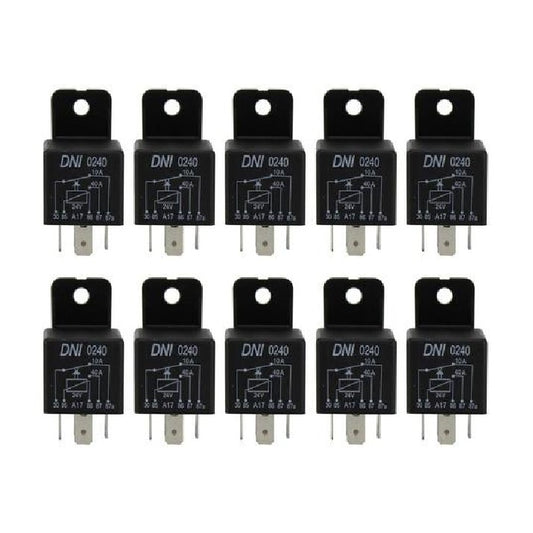 10 Relés Auxiliar Reversor 24V 5 Terminais - DNI 0240 - (1)