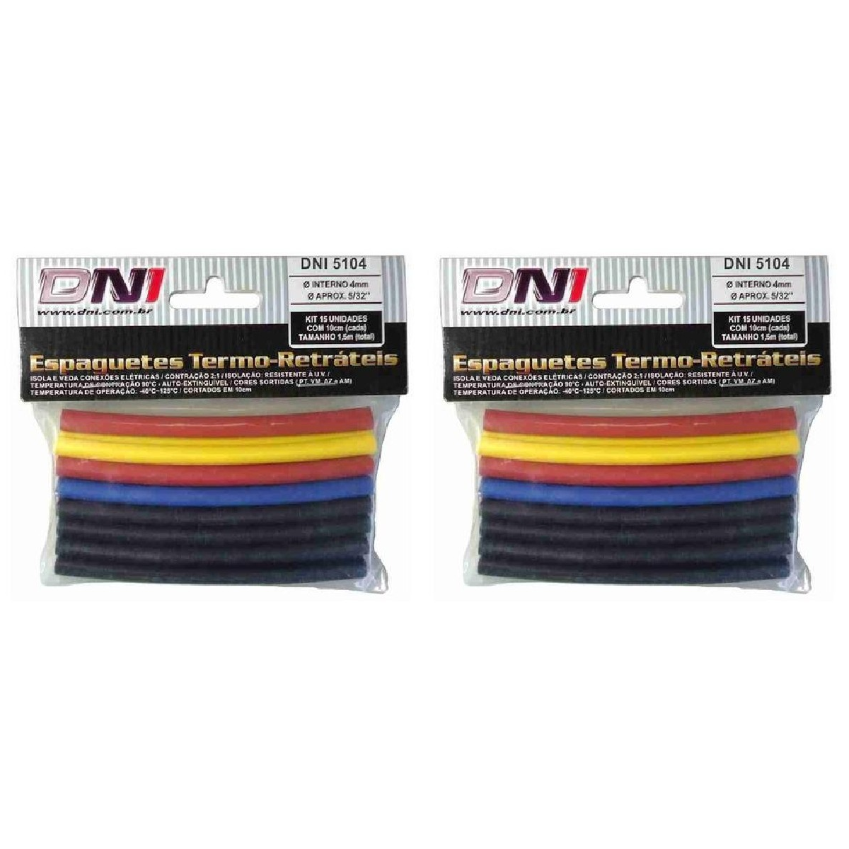 Espaguete Termo-retrátil 4mm Contração 2:1 Kit 30 Peças - DNI 5104 - (1)