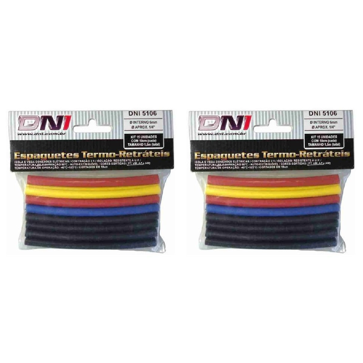 Espaguete Termo-retrátil 6mm Contração 2:1 Kit 30 Peças - DNI 5106 - (1)