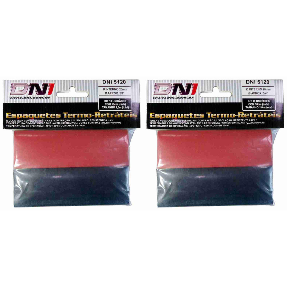 Espaguete Termo-retrátil 20mm Contração 2:1 Kit 20 Peças - DNI 5120 - (1)