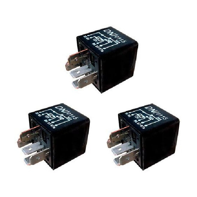 3 Relés Auxiliar Reversor 12V 5 Terminais - DNI 0115 - (1)