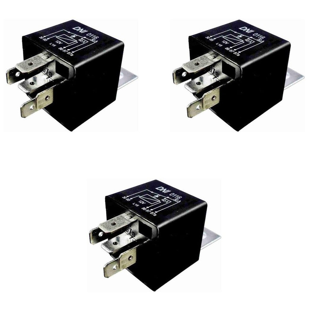 3 Relés Auxiliar Reversor 12V 5 Terminais - DNI 0116 - (1)