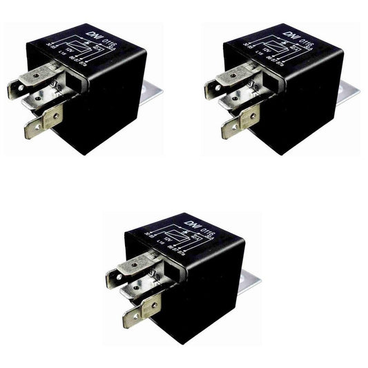 3 Relés Auxiliar Reversor 12V 5 Terminais - DNI 0116 - (1)