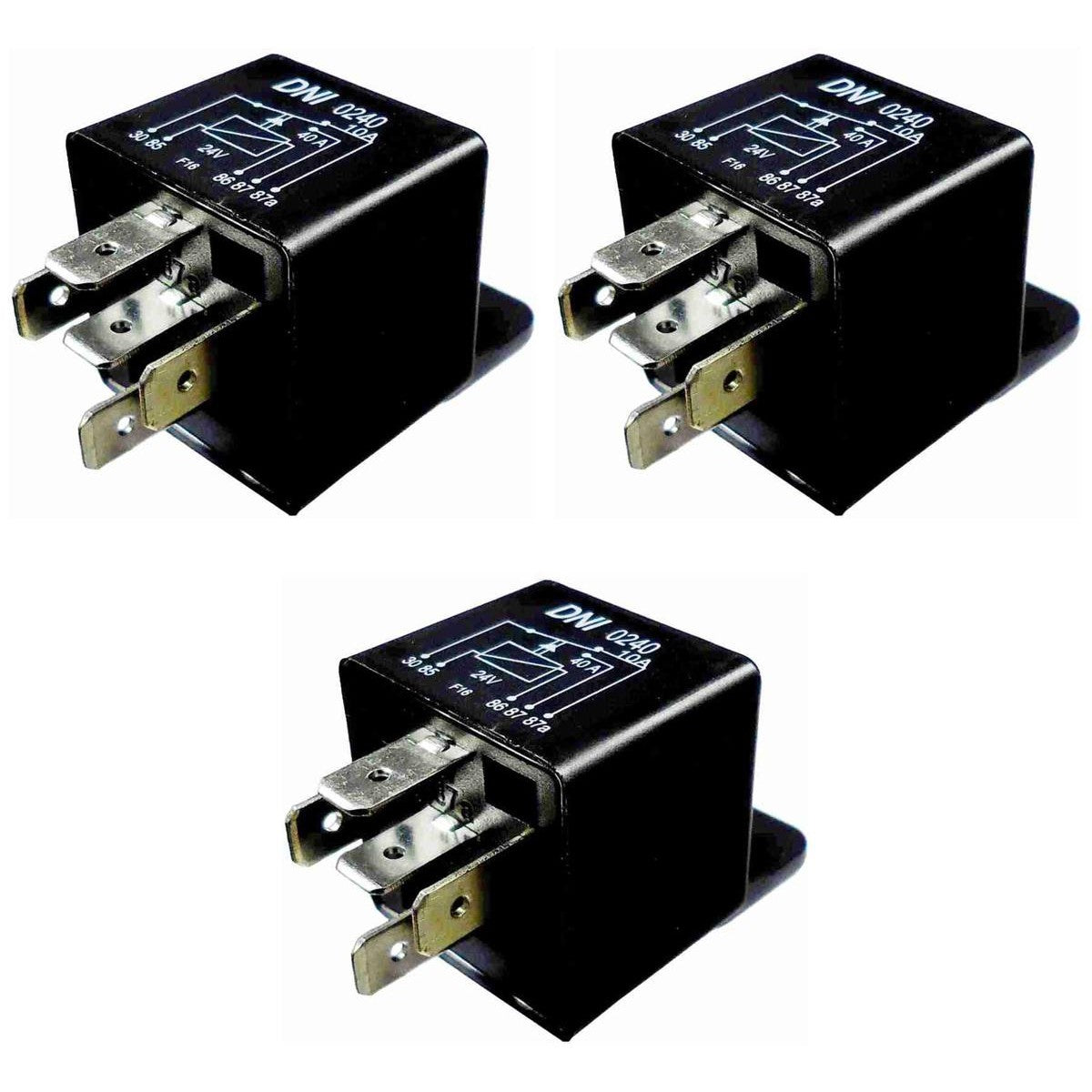 3 Relés Auxiliar Reversor 24V 5 Terminais - DNI 0240 - (1)