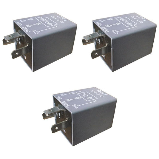3 Relés Sinalizador Acústico para Farol Aceso 12V 3 Terminais - DNI 0410 - (1)