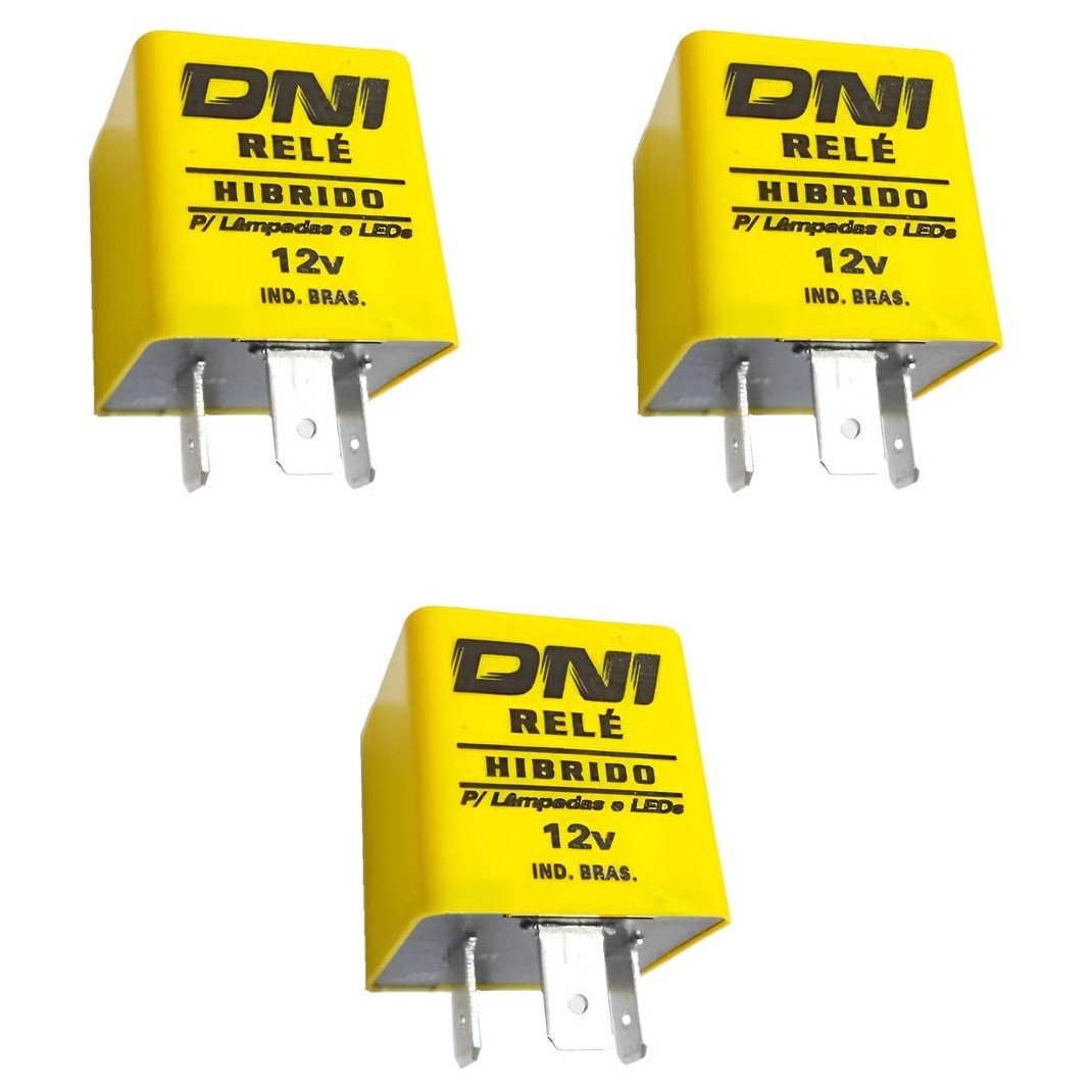 3 Relés Pisca Híbrido 120W 12V 3 Terminais - DNI 1114 - (1)