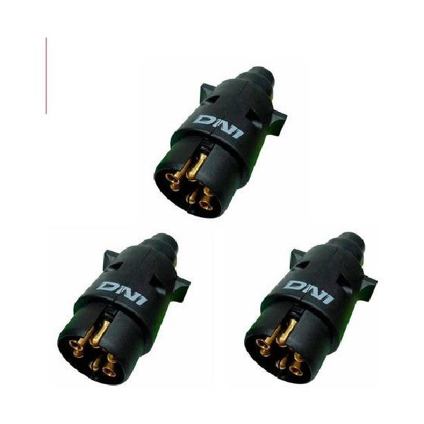 3 Tomadas de Engate Macho Móvel Redonda 6 Polos - DNI 8380 - (1)