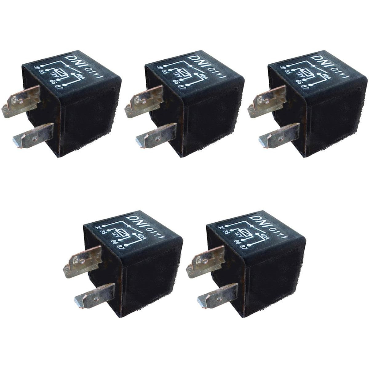5 Relés Auxiliar 12V - DNI 0111 - (1)