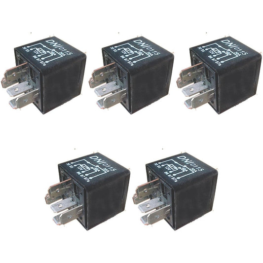 5 Relés Auxiliar Reversor 12V 5 Terminais - DNI 0115 - (1)
