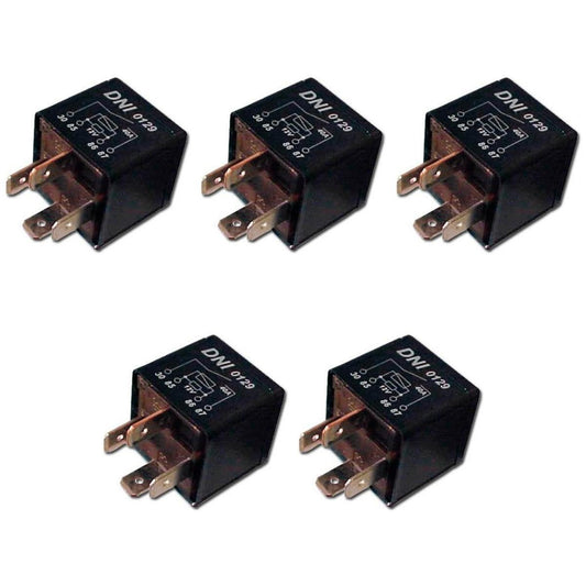 5 Relés de Injeção Eletrônica para Bomba de Combustível com Resistor 12V - DNI 0129 - (1)