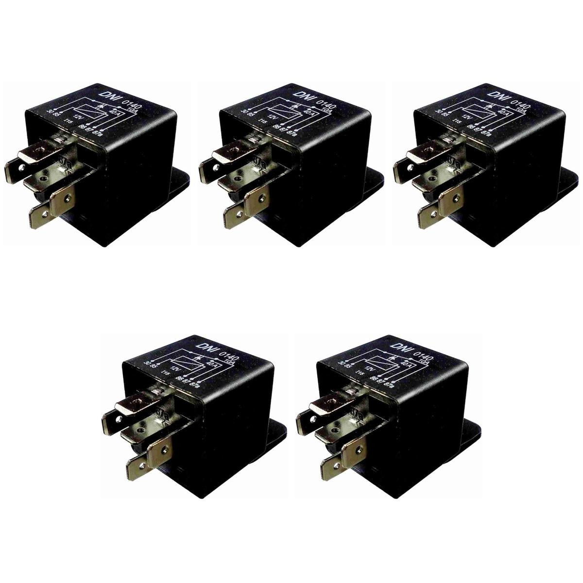 5 Relés Auxiliar Reversor 12V - DNI 0140 - (1)