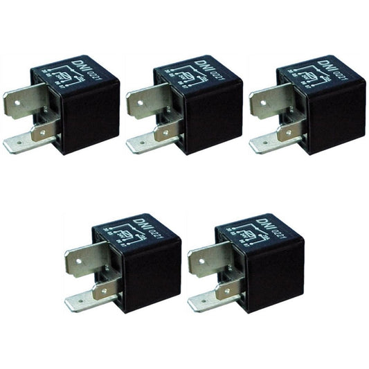 5 Relés Auxiliar 24V 4 Terminais 2 Largos - DNI 0221 - (1)