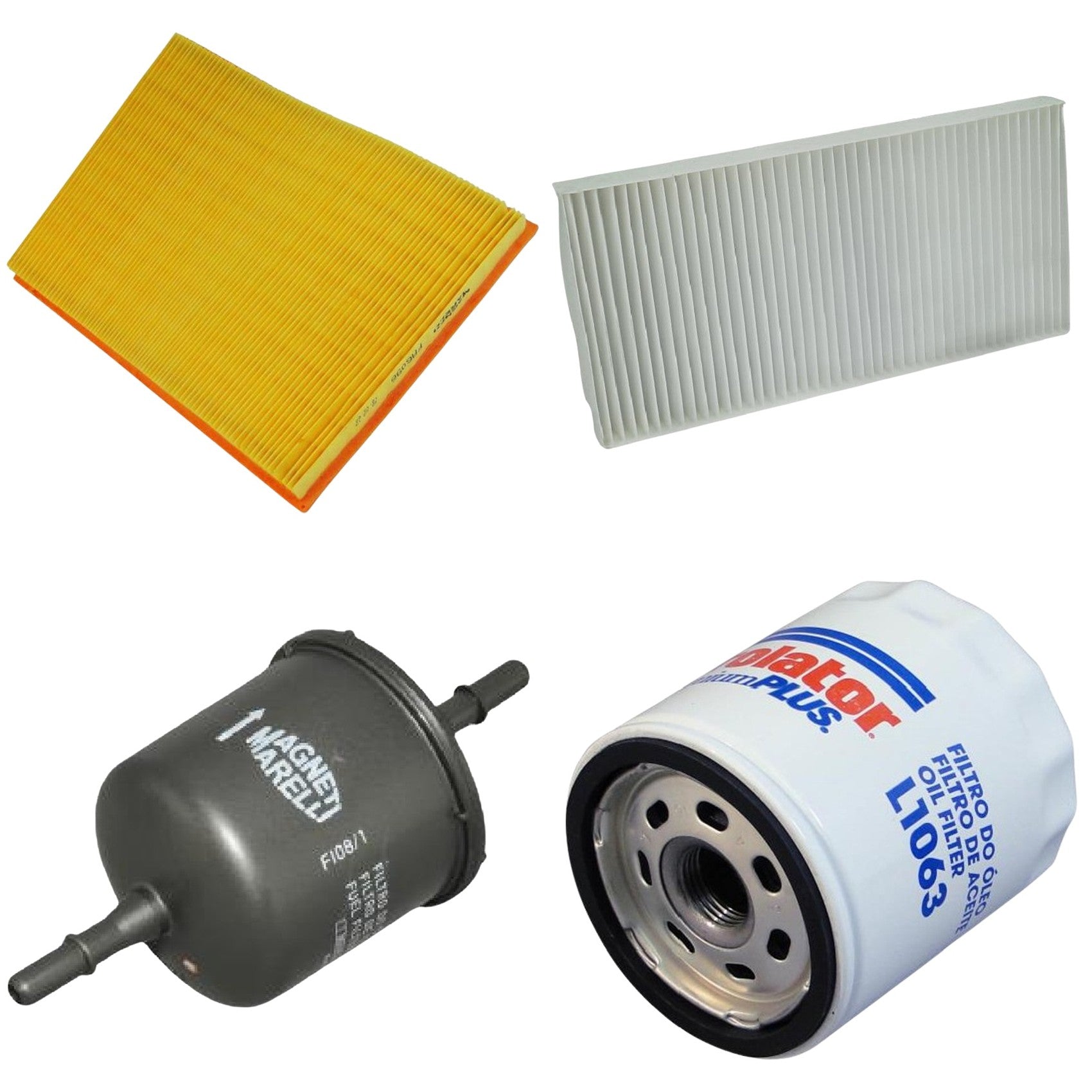 Kit Filtro de Ar, Combustível, Óleo e Ar Condicionado - Magneti Marelli - FA6096 / FH270102 / FI08/1 / FO1063 - (1)