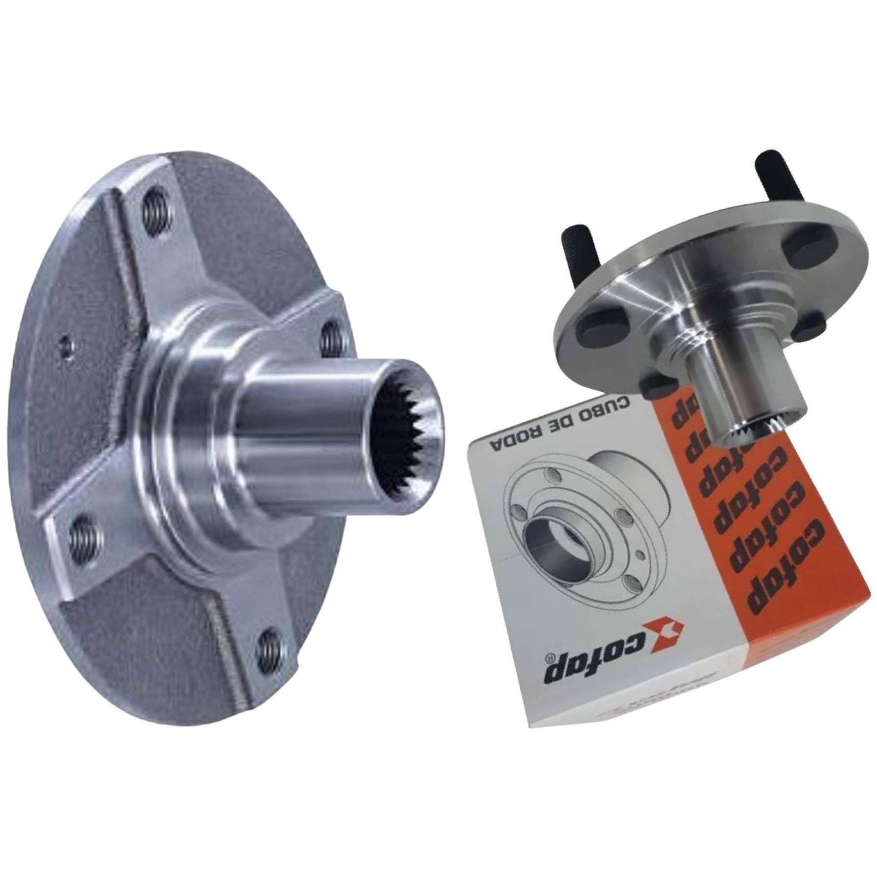 Par Cubo De Roda Sem Rolamento Sem Abs - Dianteiro - Cofap - CRC08002 / CRC08010 - (1)