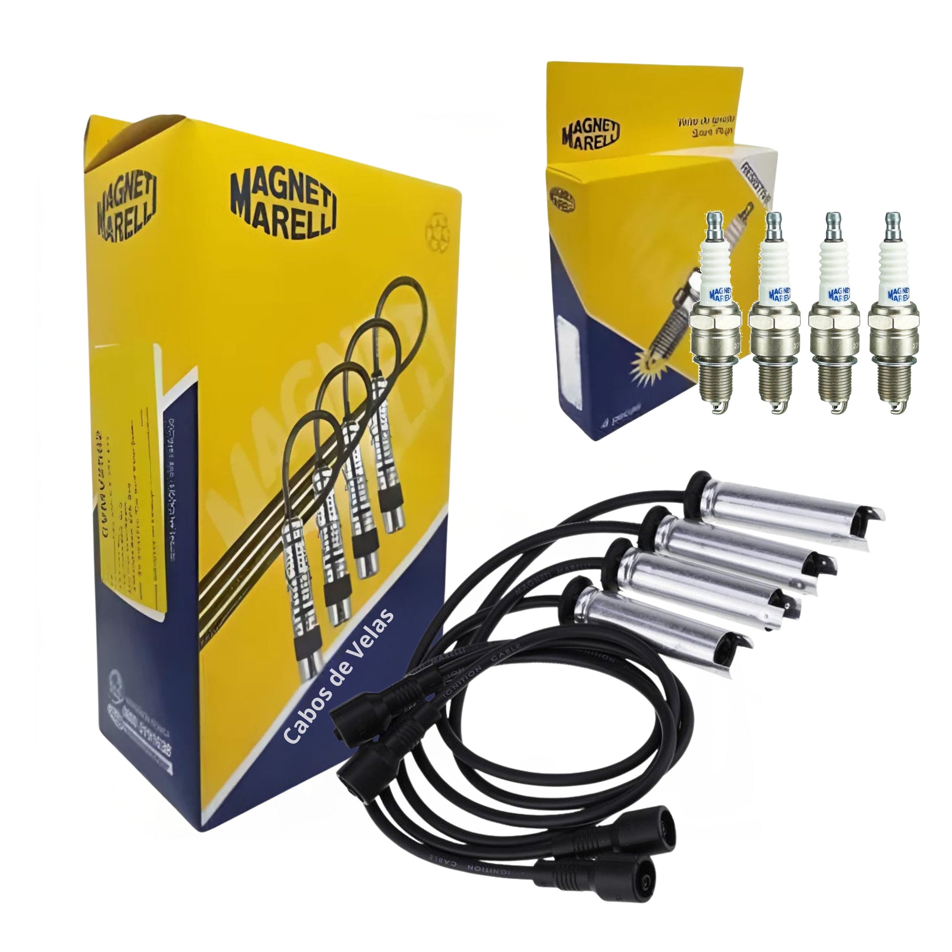 Jogo De Cabo E Vela De Ignição - Magneti Marelli - CVMG7402 / F6RFMM - (1)
