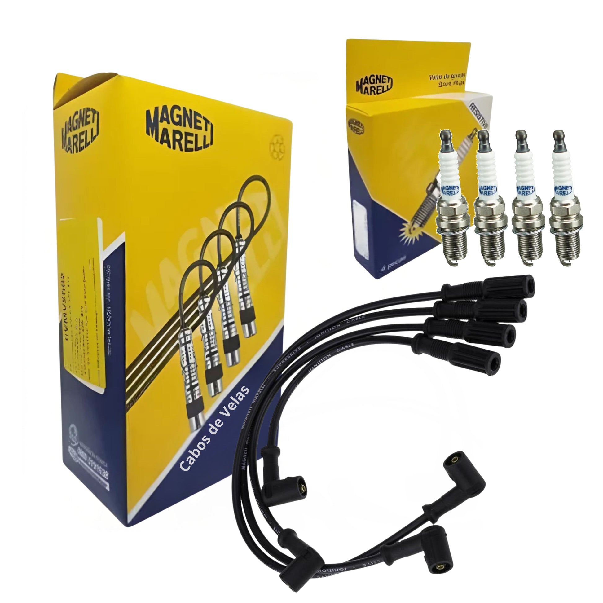 Jogo De Cabo E Vela De Ignição - Magneti Marelli - CVMT6502 / K6RTPMM - (1)