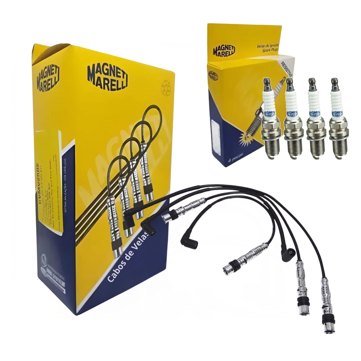 Jogo De Cabo E Vela De Ignição - Magneti Marelli - CVMV2502 / K6RTPMM - (1)