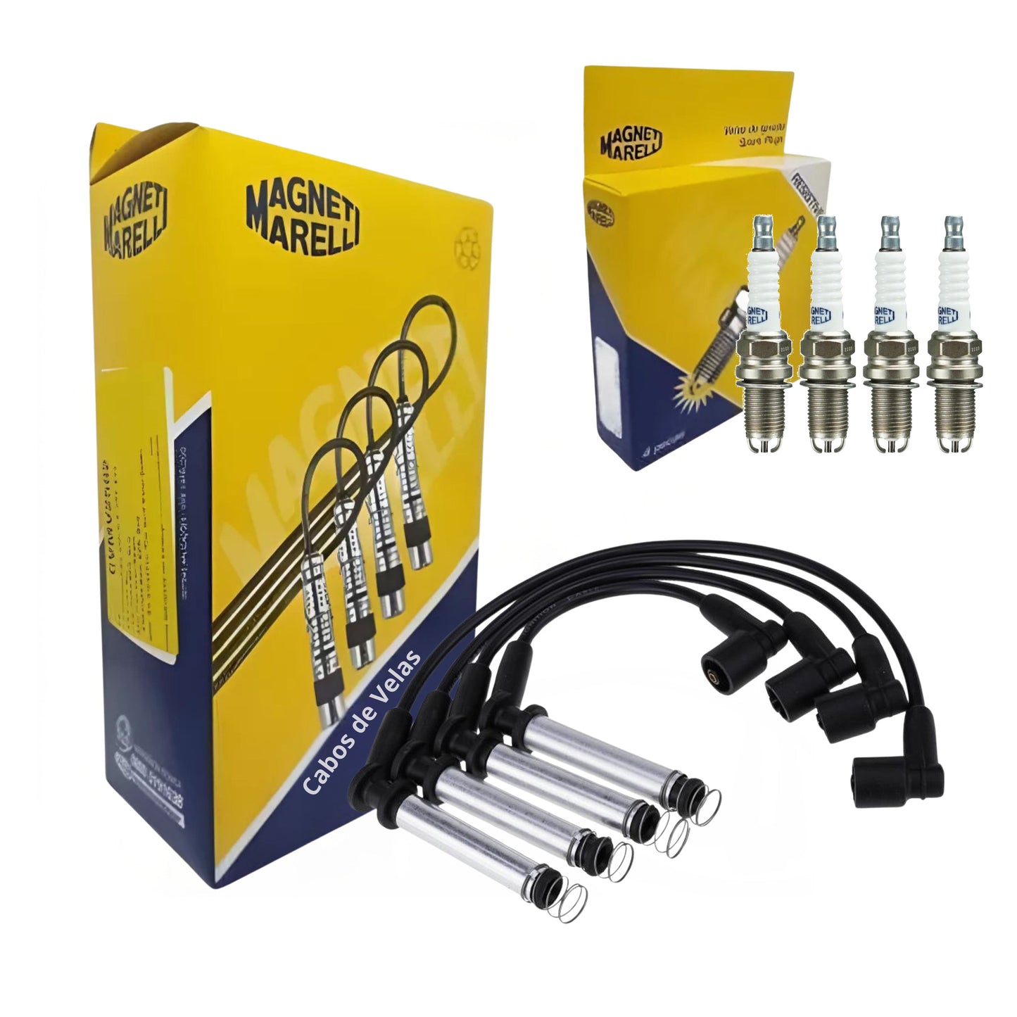 Jogo De Cabo E Vela De Ignição - Magneti Marelli - CVMG7302 / K5RDMM - (1)