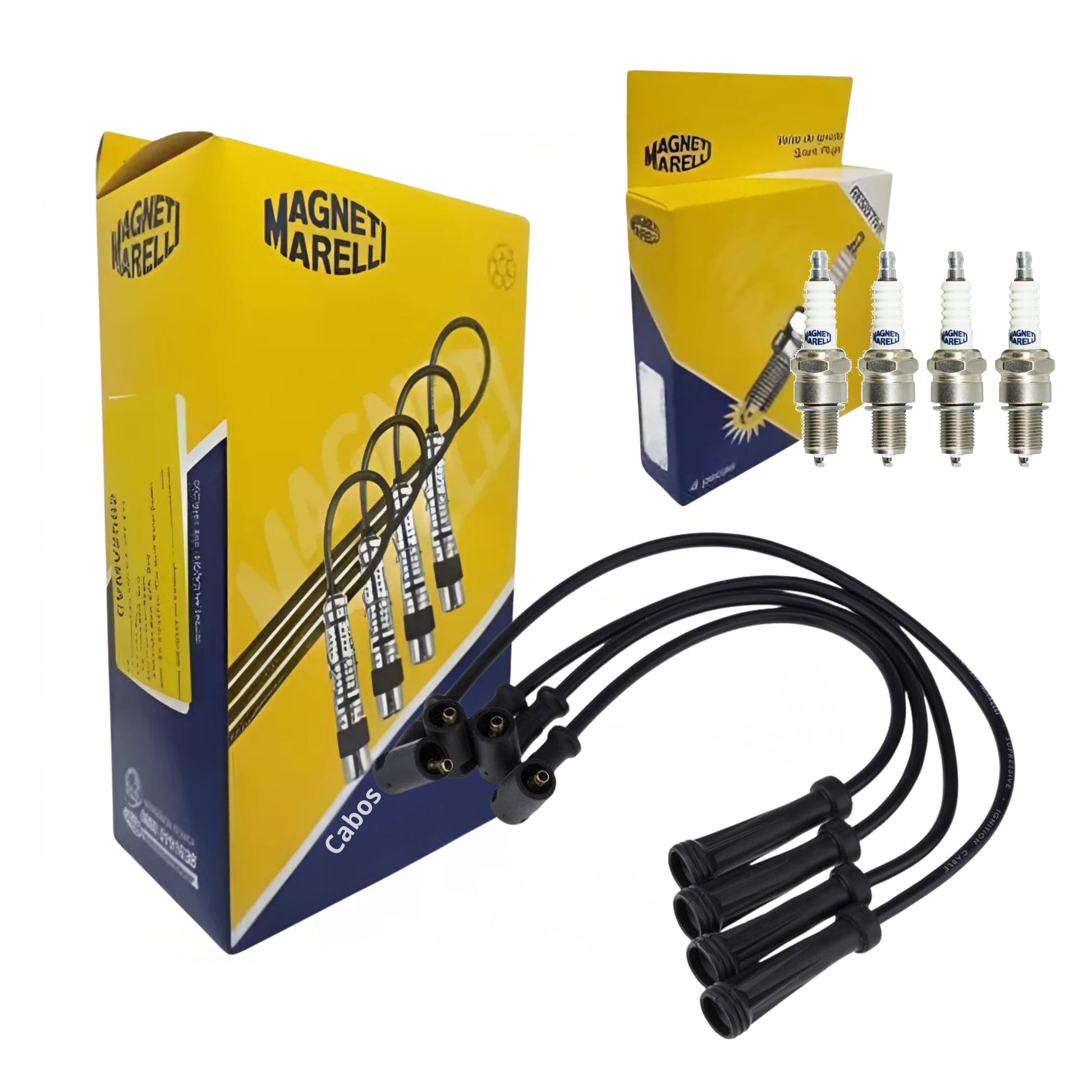Jogo De Cabo E Vela De Ignição - Magneti Marelli - CVMR1202 / F5TCMM - (1)